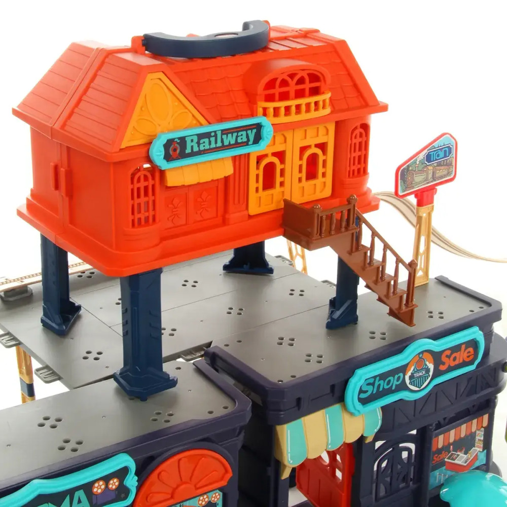 Трек-железная дорога из 217 деталей в компактном чемоданчике