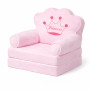 Детское мягкое кресло трансформер в виде принцессы с раскладным спальным местом на две секции