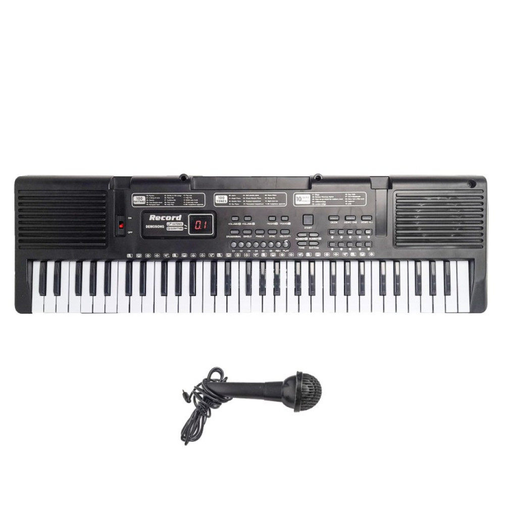 Детский электронный синтезатор с микрофоном на 61 клавишу