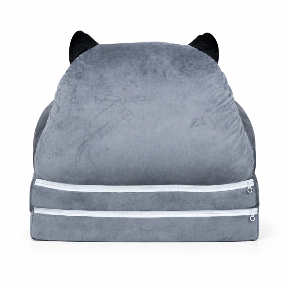 Детское мягкое раскладное кресло-трансформер в виде енотика с комфортным спальным местом на две секции