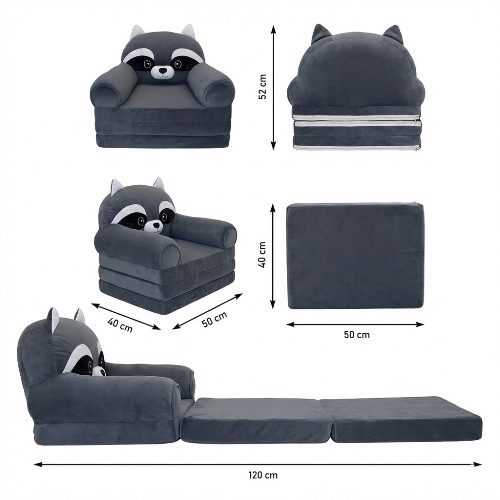 Детское мягкое креслице в виде Енотика