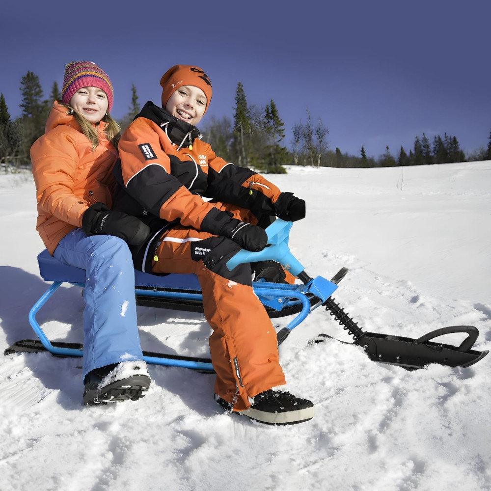 Снегокат со стальной рамой и рулем