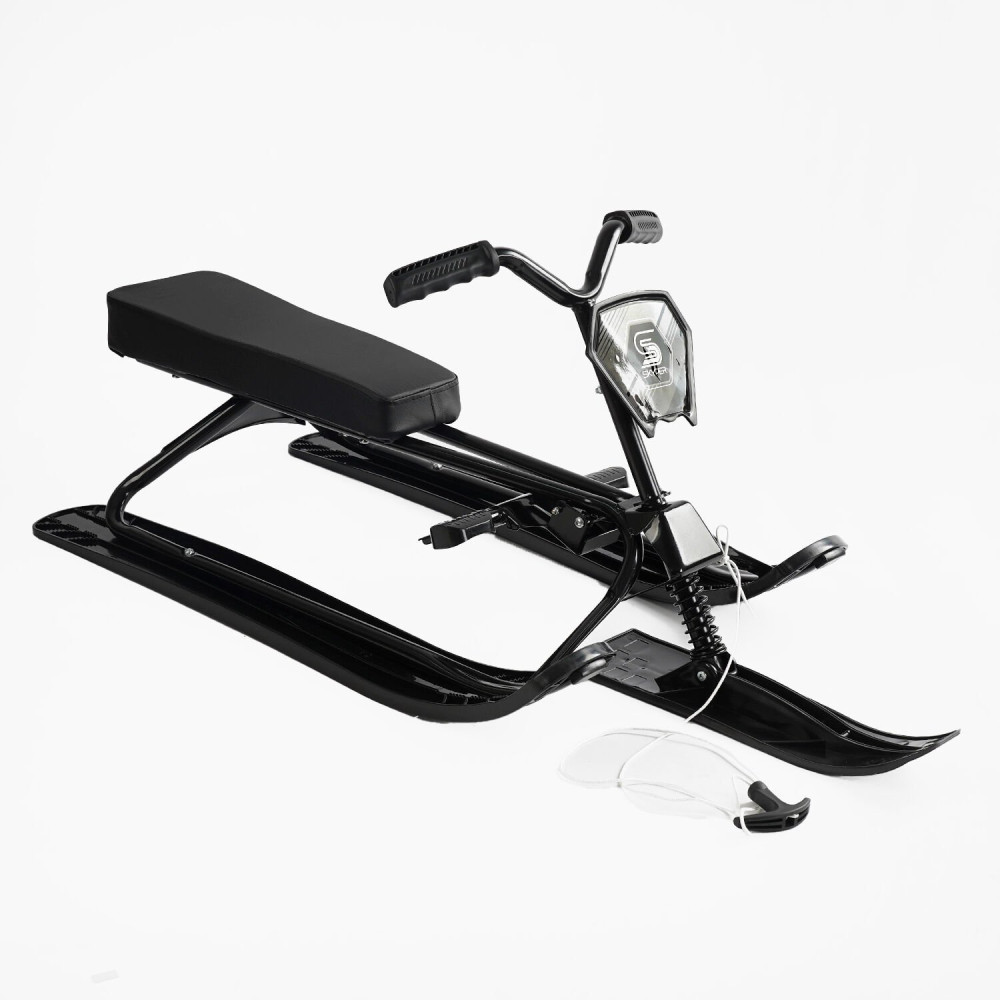 Снегокат с рулевым управлением и мягким сиденьем