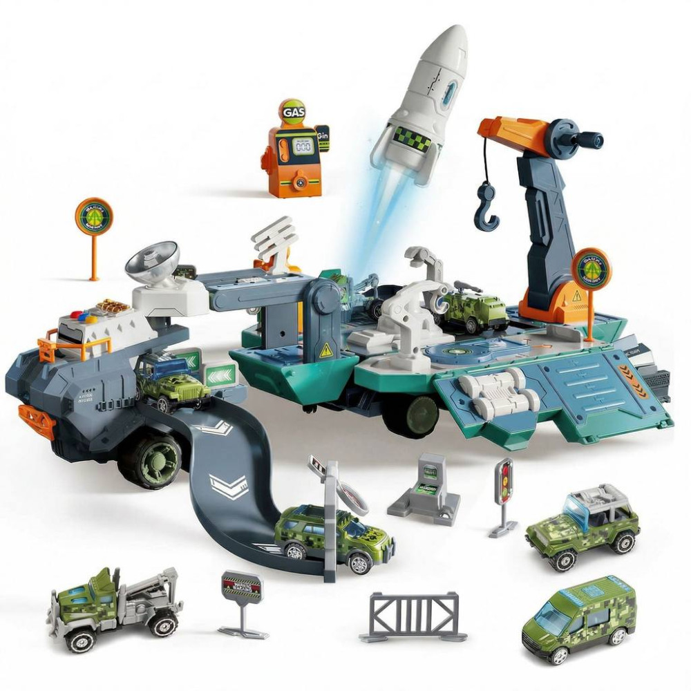 Stație cosmică sub formă de camion mașinuță-transformer 2în1