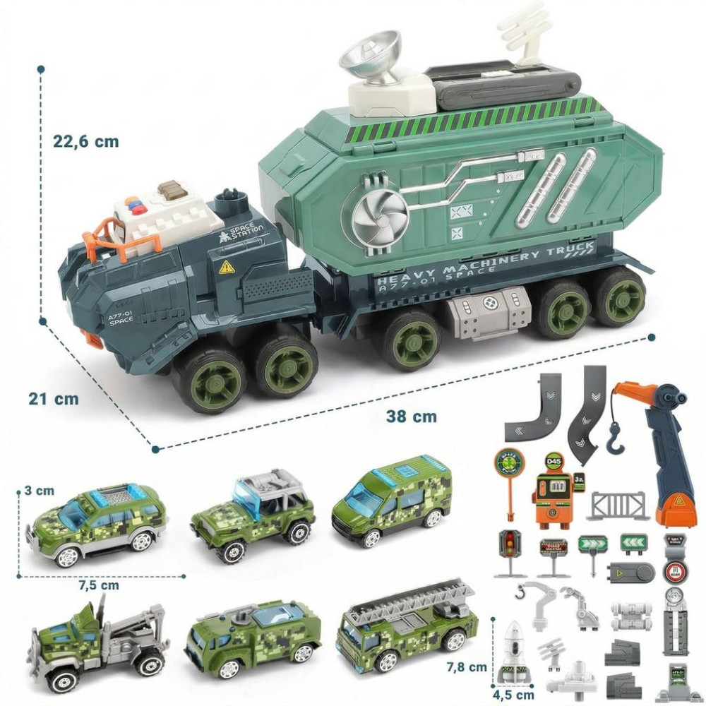 Stație cosmică sub formă de camion mașinuță-transformer 2în1