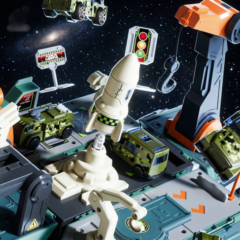 Stație cosmică sub formă de camion mașinuță-transformer 2în1