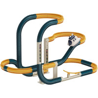 Cale ferată cosmică pentru copii cu abur, trambulină și lift