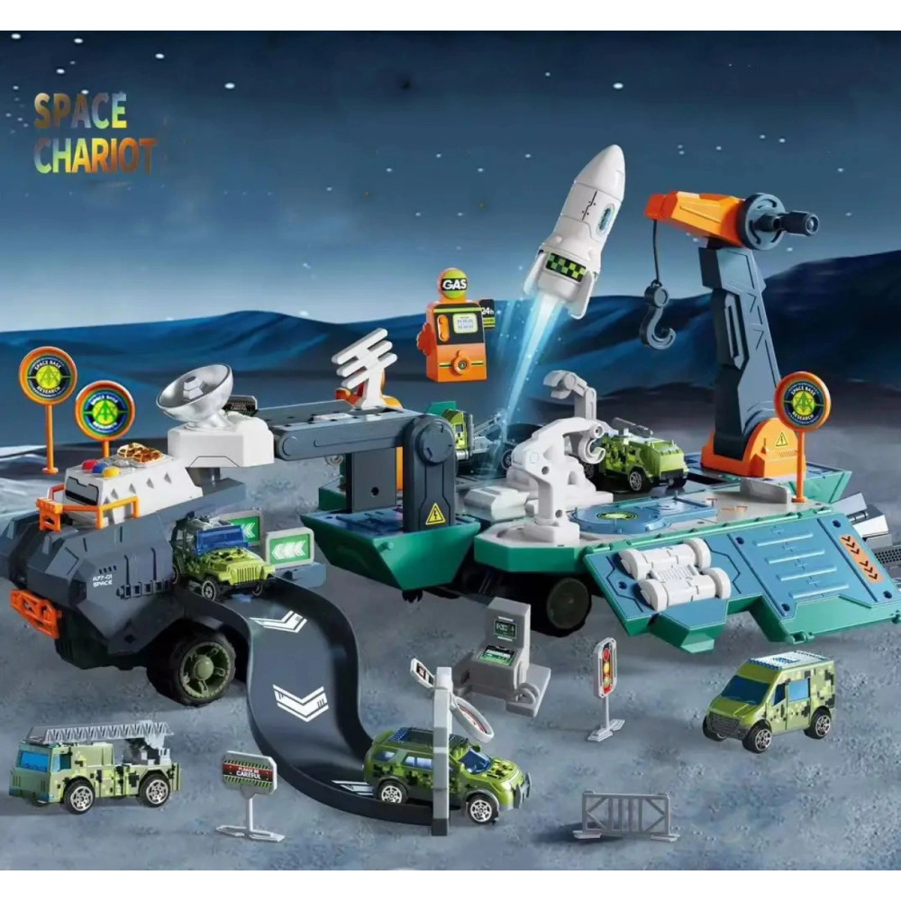 Космическая станция в виде грузовика машинка-трансформер 2в1.