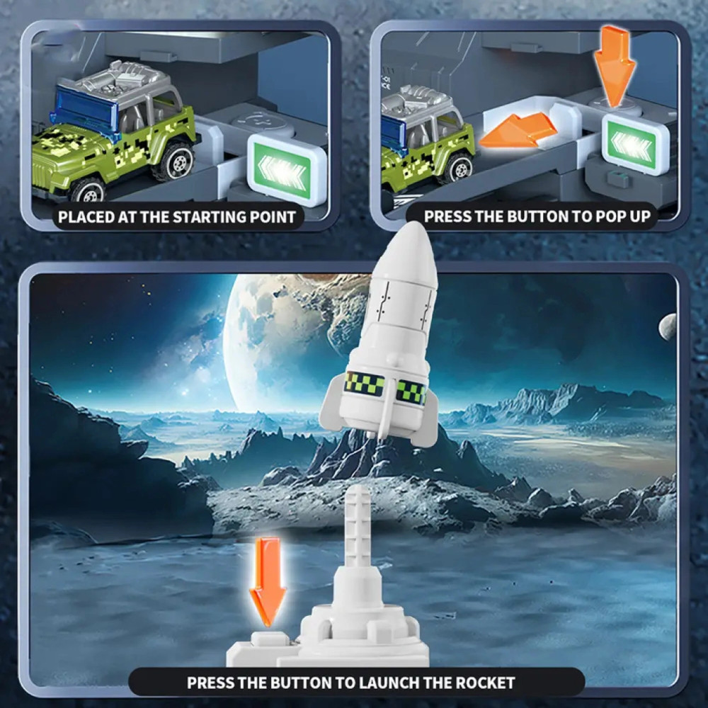 Космическая станция в виде грузовика машинка-трансформер 2в1.