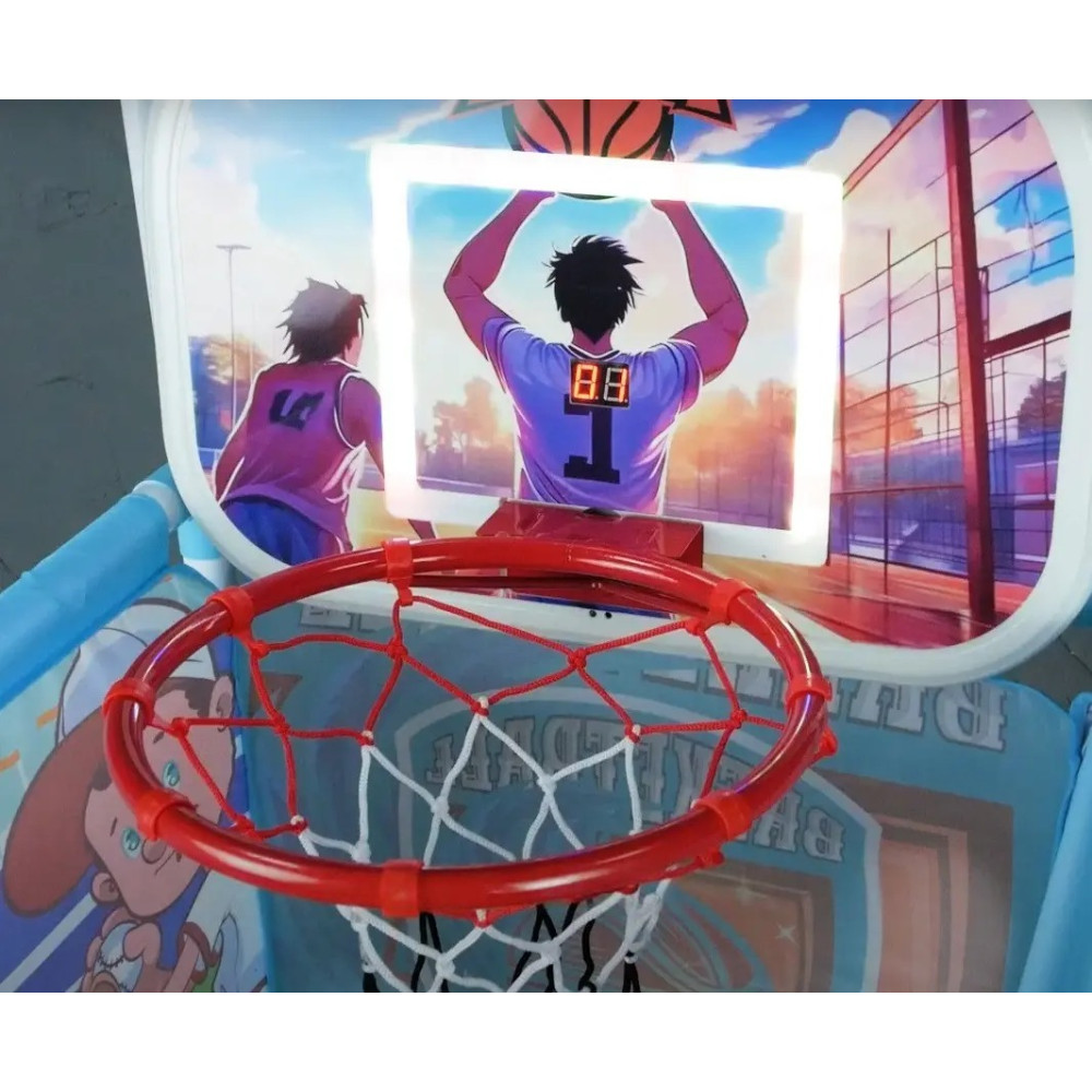 Спортивный набор: футбол, регби, теннис баскетбол с музыкой