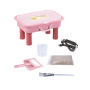 Детский розовый столик для рисования песком с подсветкой.