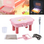 Детский розовый столик для рисования песком с подсветкой.