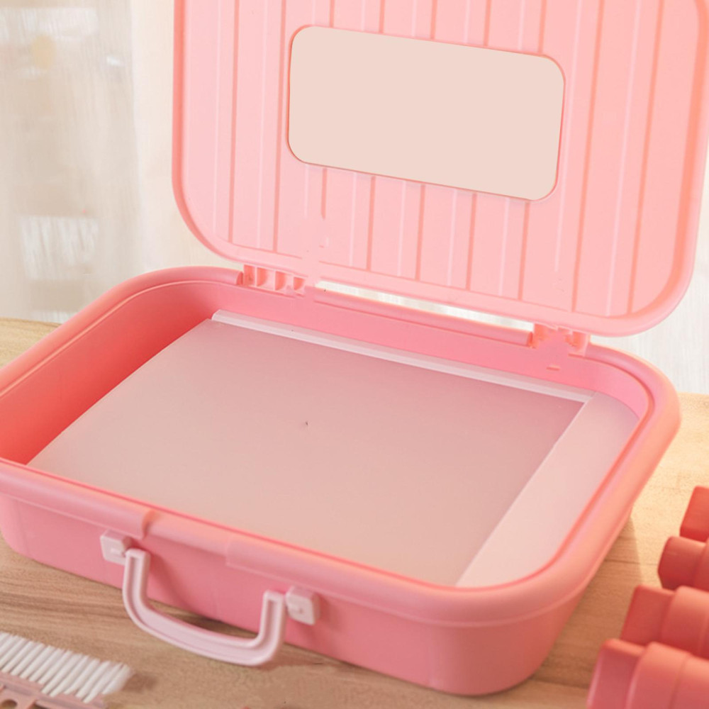 Детский розовый столик для рисования песком с подсветкой.