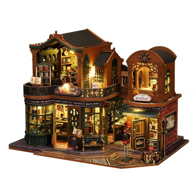 Румбокс "Книжный магазин Сумерки" портативный конструктор с подсветкой