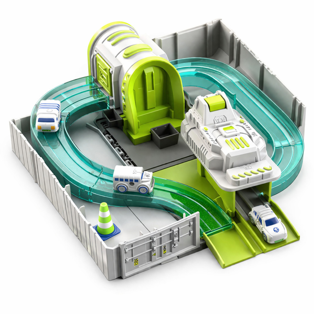 Pistă auto camion-stație de curse cu iluminare și sunet