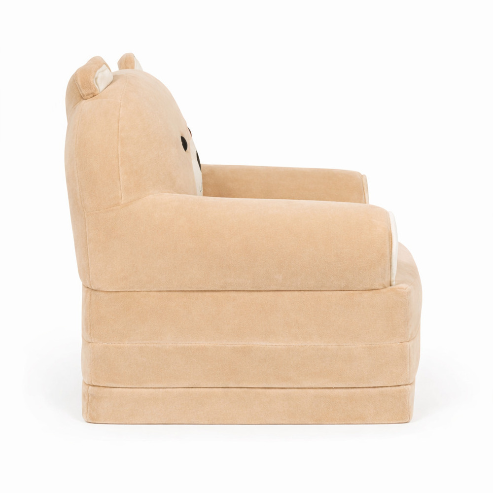 Fotoliu-transformer moale pliabil pentru copii Ursuleț Pudrat