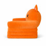 Fotoliu-șezlong moale cu 3 secțiuni în formă de Pisicuță Portocalie