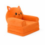 Fotoliu-șezlong moale cu 3 secțiuni în formă de Pisicuță Portocalie