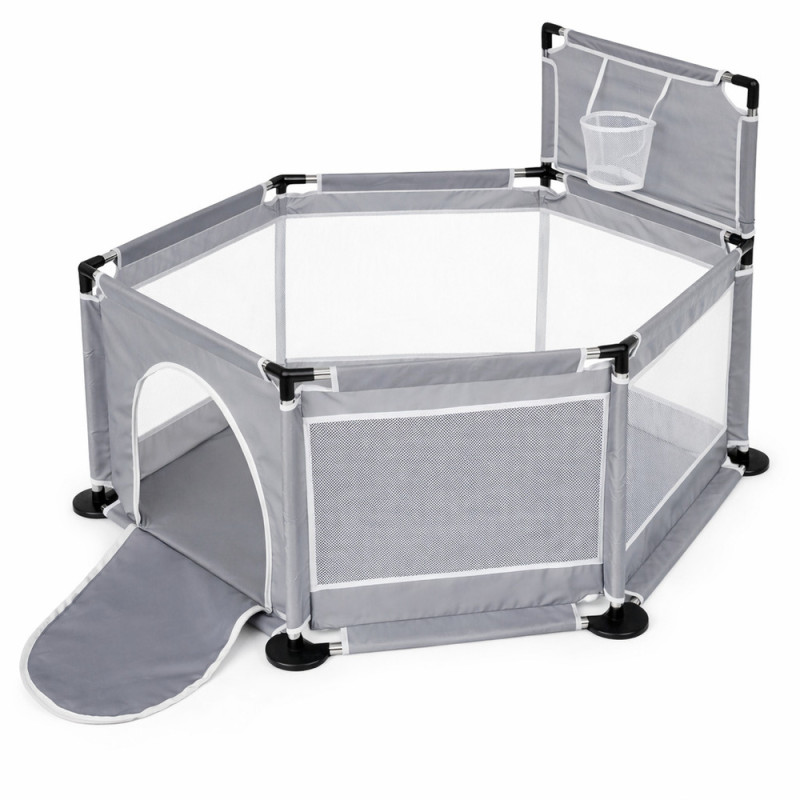 Складной манеж для малышей с прочным каркасом и сеткой