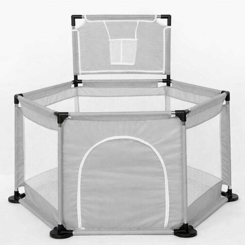 Складной манеж для малышей с прочным каркасом и сеткой