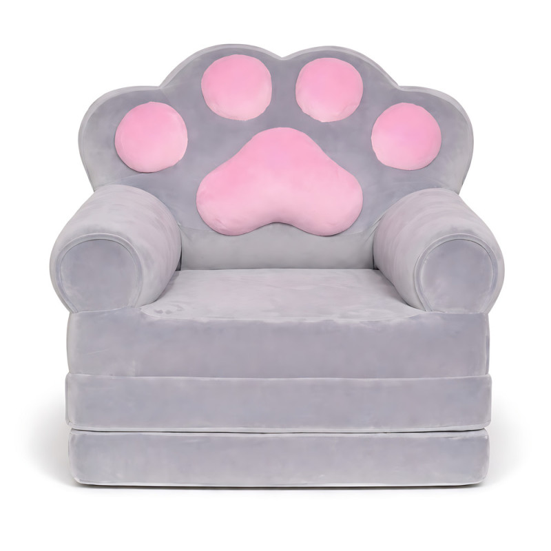 Детское мягкое кресло-трансформер с раскладным местом в форме Лапки