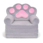 Детское мягкое кресло-трансформер с раскладным местом в форме Лапки