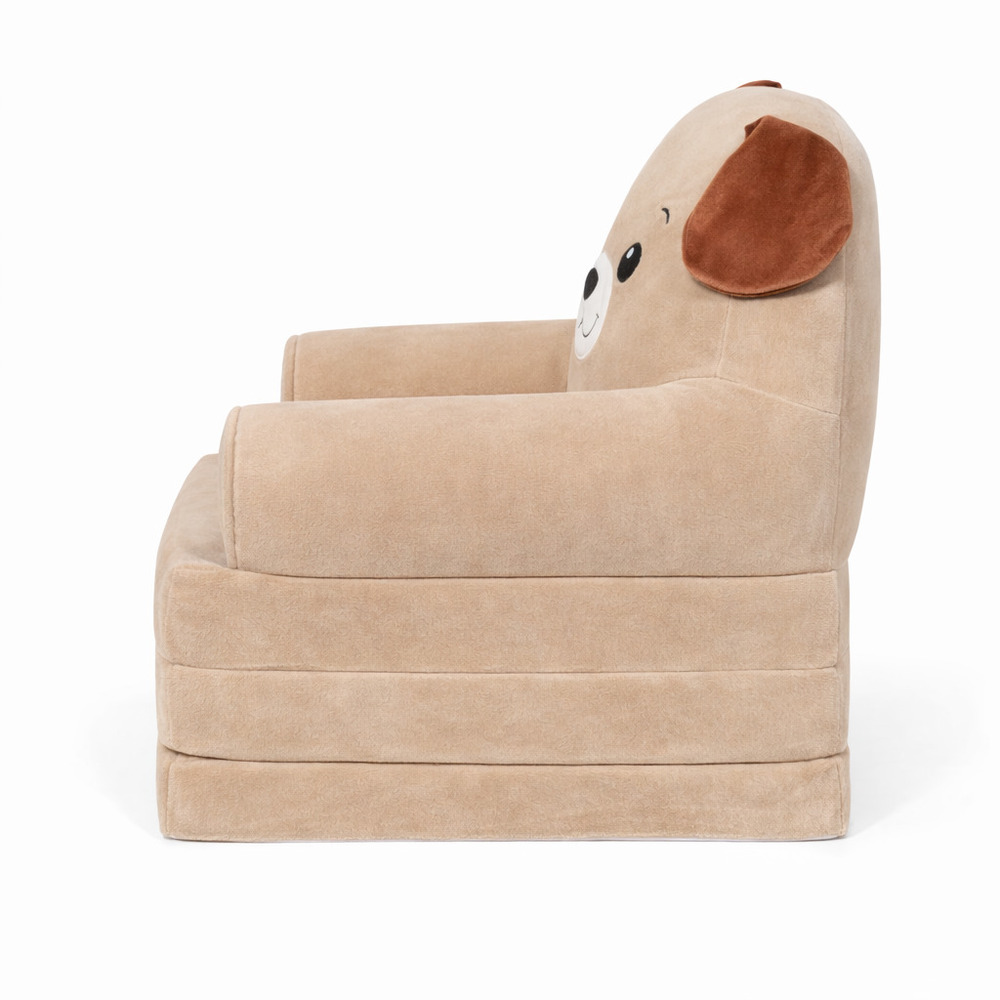 Fotoliu-transformer moale pentru copii în formă de Cățeluș cu loc pliabil