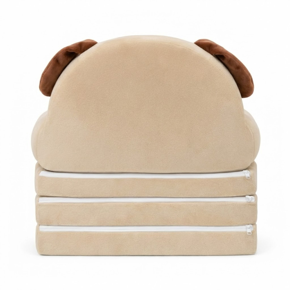 Fotoliu-transformer moale pentru copii în formă de Cățeluș cu loc pliabil