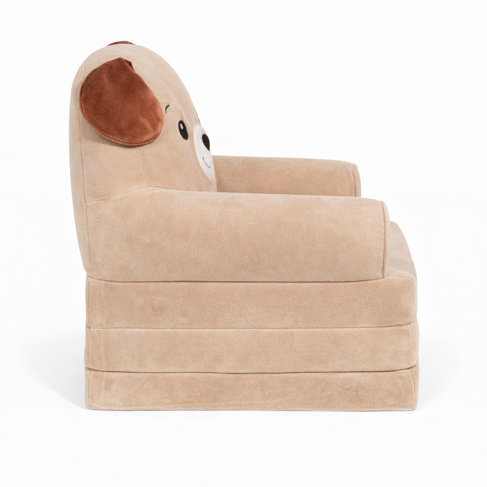 Fotoliu-transformer moale pentru copii în formă de Cățeluș cu loc pliabil