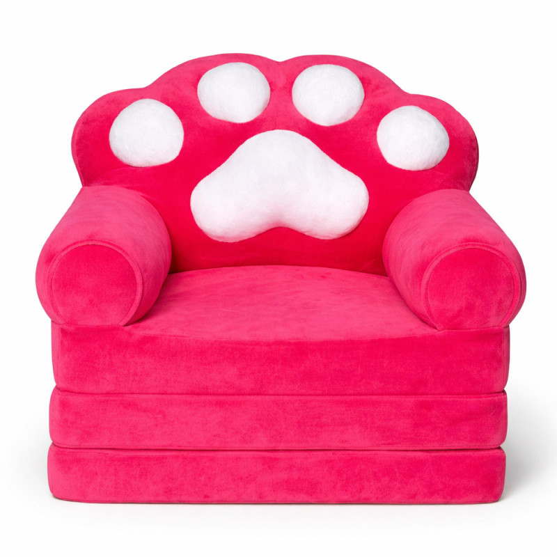 Fotoliu-transformer moale pliabil pentru copii în formă de Lăbuță Roșie