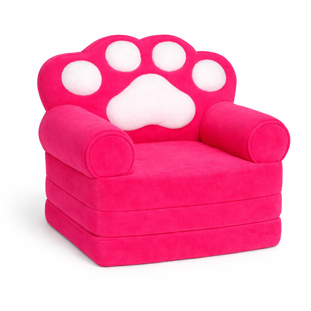 Fotoliu-transformer moale pliabil pentru copii în formă de Lăbuță Roșie