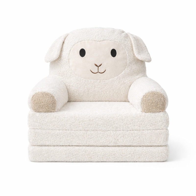 Fotoliu-transformer moale pliabil pentru copii în formă de Oiță