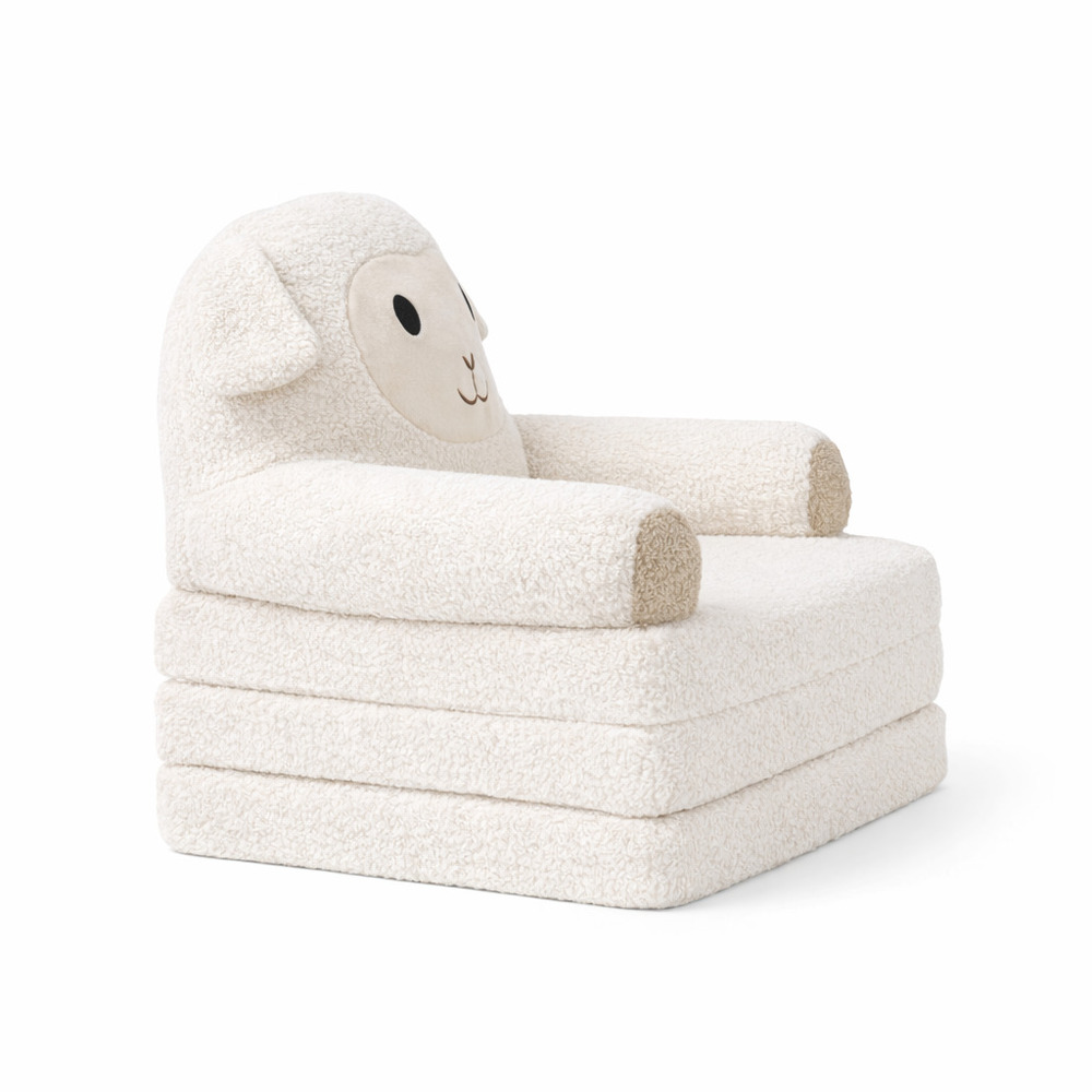 Fotoliu-transformer moale pliabil pentru copii în formă de Oiță