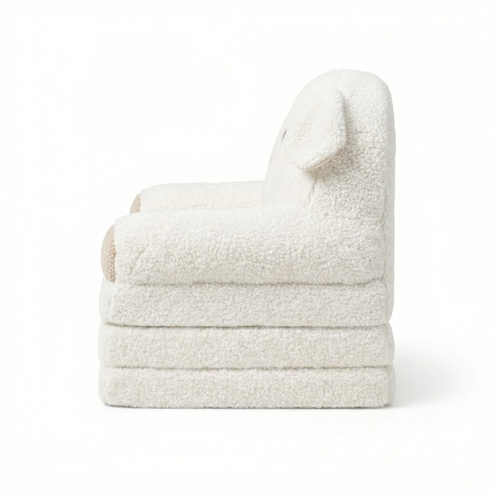 Fotoliu-transformer moale pliabil pentru copii în formă de Oiță