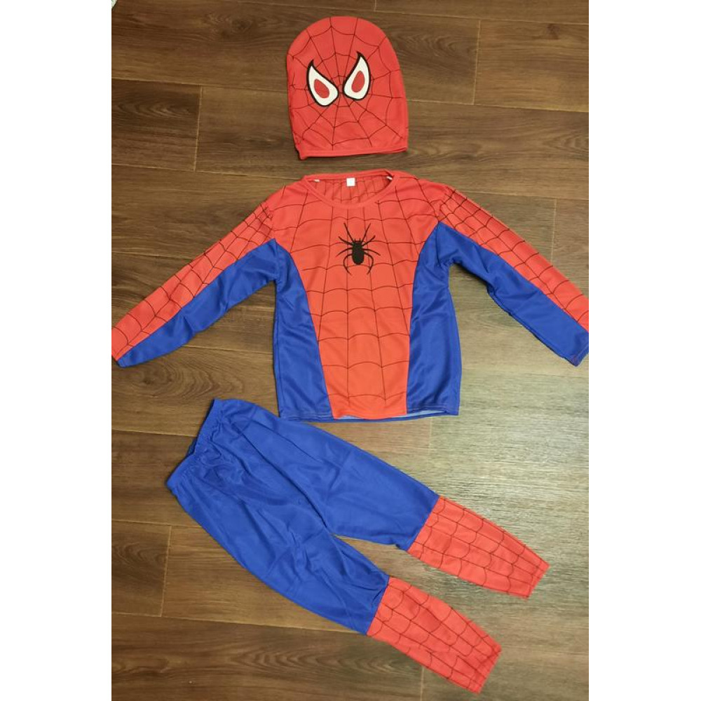 Костюм Человек-Паук классический красно-синий с эмблемой - для детей