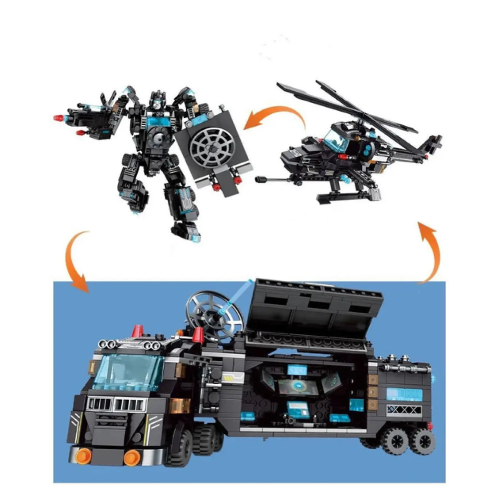 Полицейский двигательный конструктор 3в1, 903 деталей