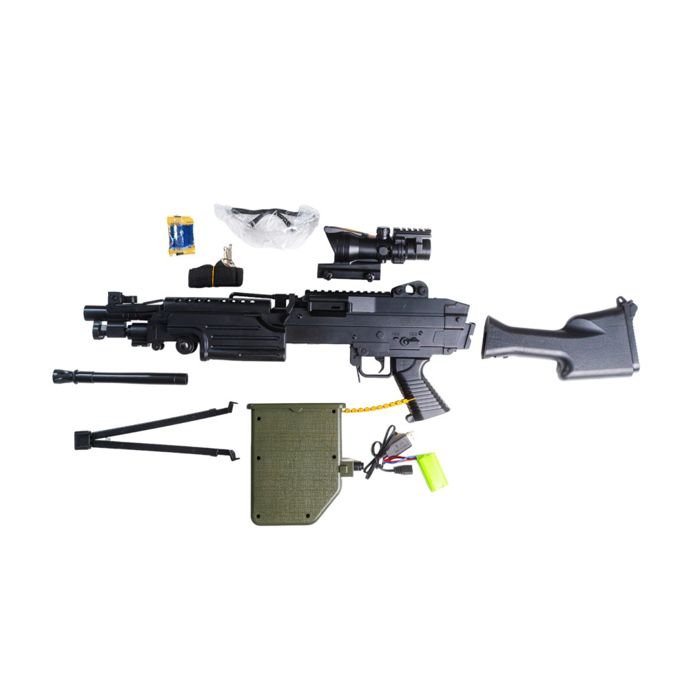 Пулемет M249 на орбизах, аккумуляторный, чёрный