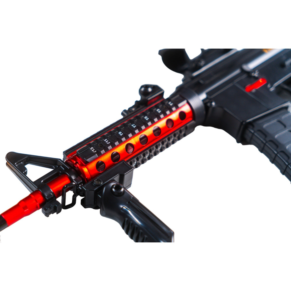 Автомат M4A1 на орбизах, аккумуляторный, красно-черный