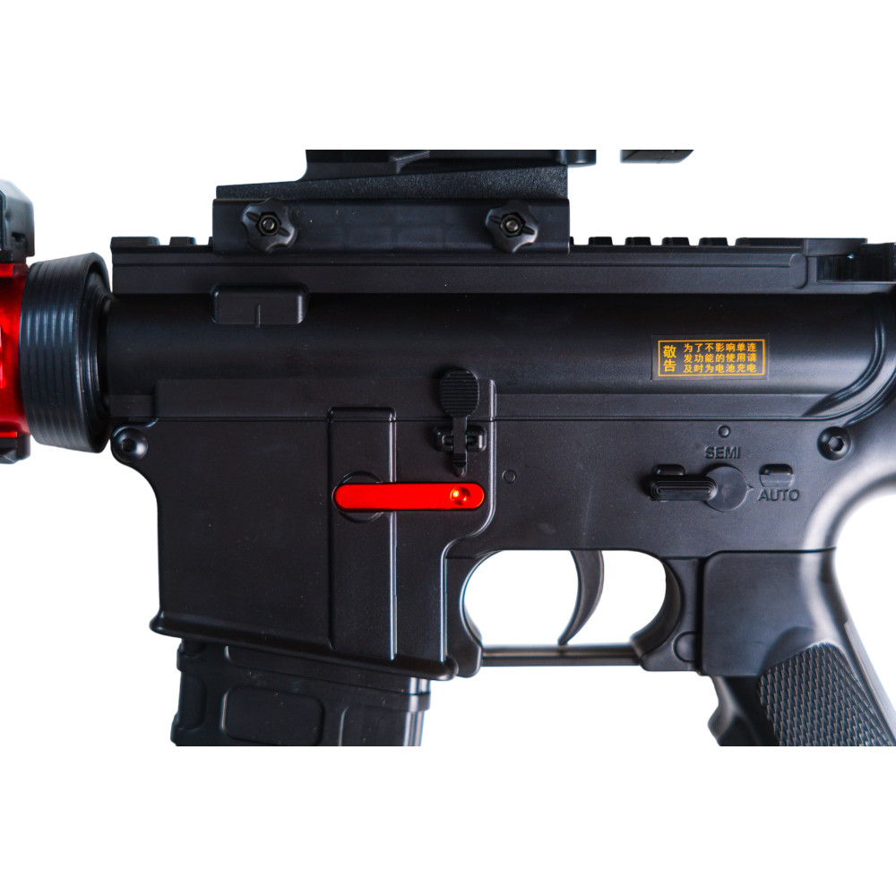 Автомат M4A1 на орбизах, аккумуляторный, красно-черный