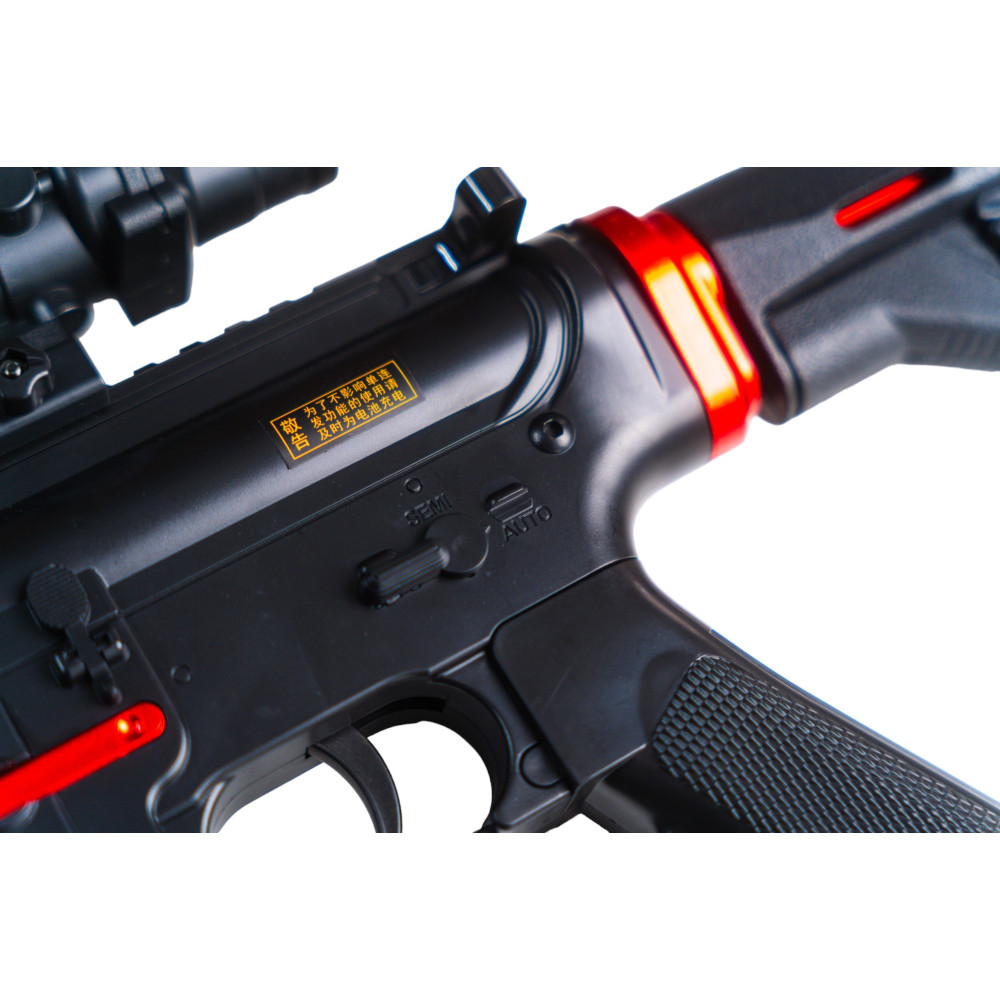 Автомат M4A1 на орбизах, аккумуляторный, красно-черный