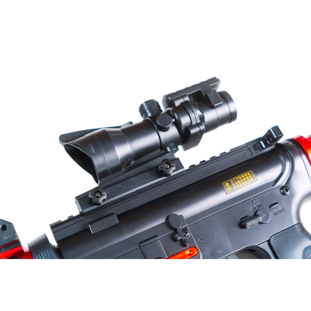 Автомат M4A1 на орбизах, аккумуляторный, красно-черный