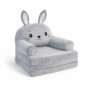 Fotoliu-șezlong de pluș pentru copii în formă de Iepuraș