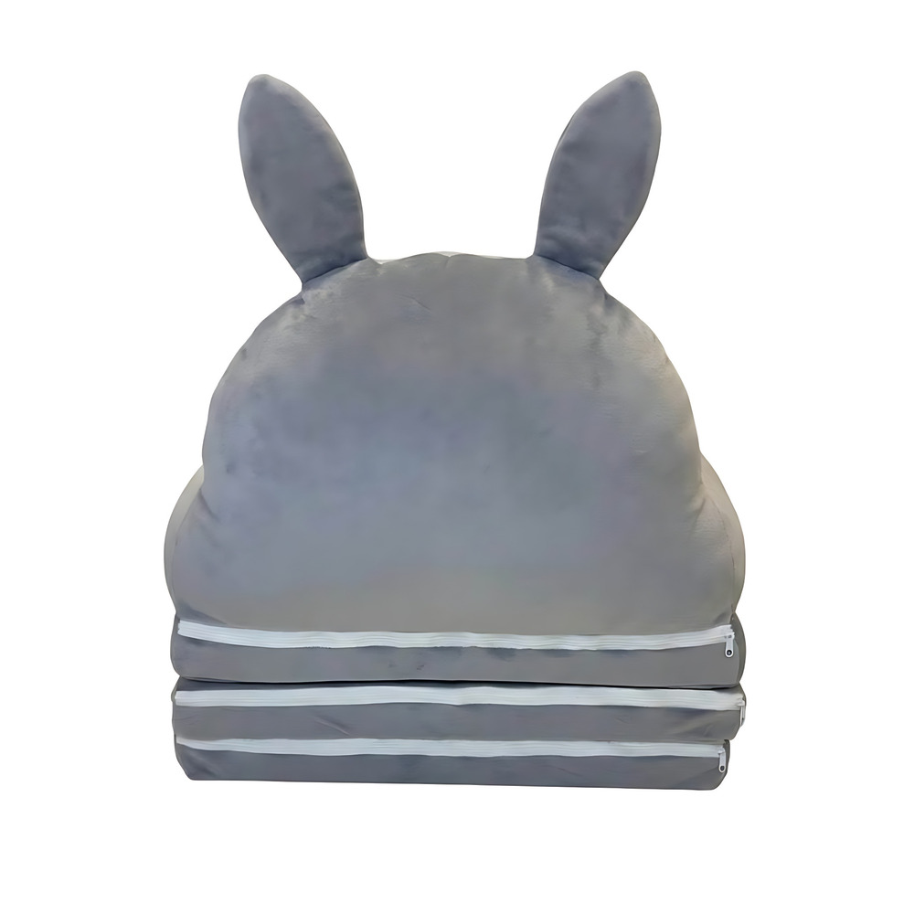 Fotoliu-șezlong de pluș pentru copii în formă de Iepuraș