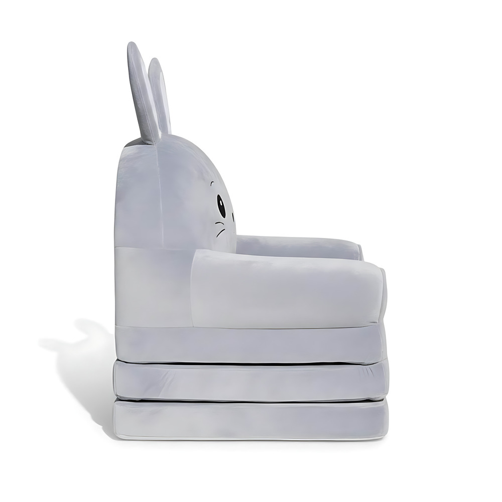 Fotoliu-șezlong de pluș pentru copii în formă de Iepuraș