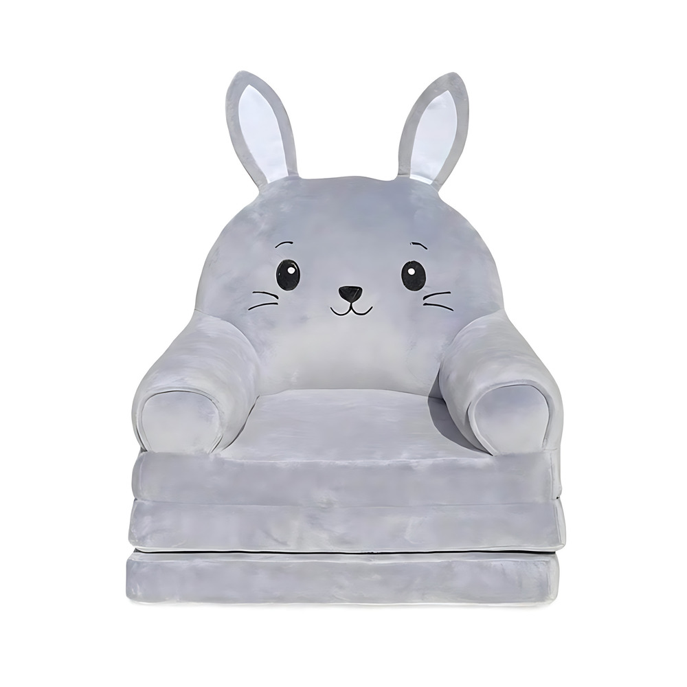 Fotoliu-șezlong de pluș pentru copii în formă de Iepuraș