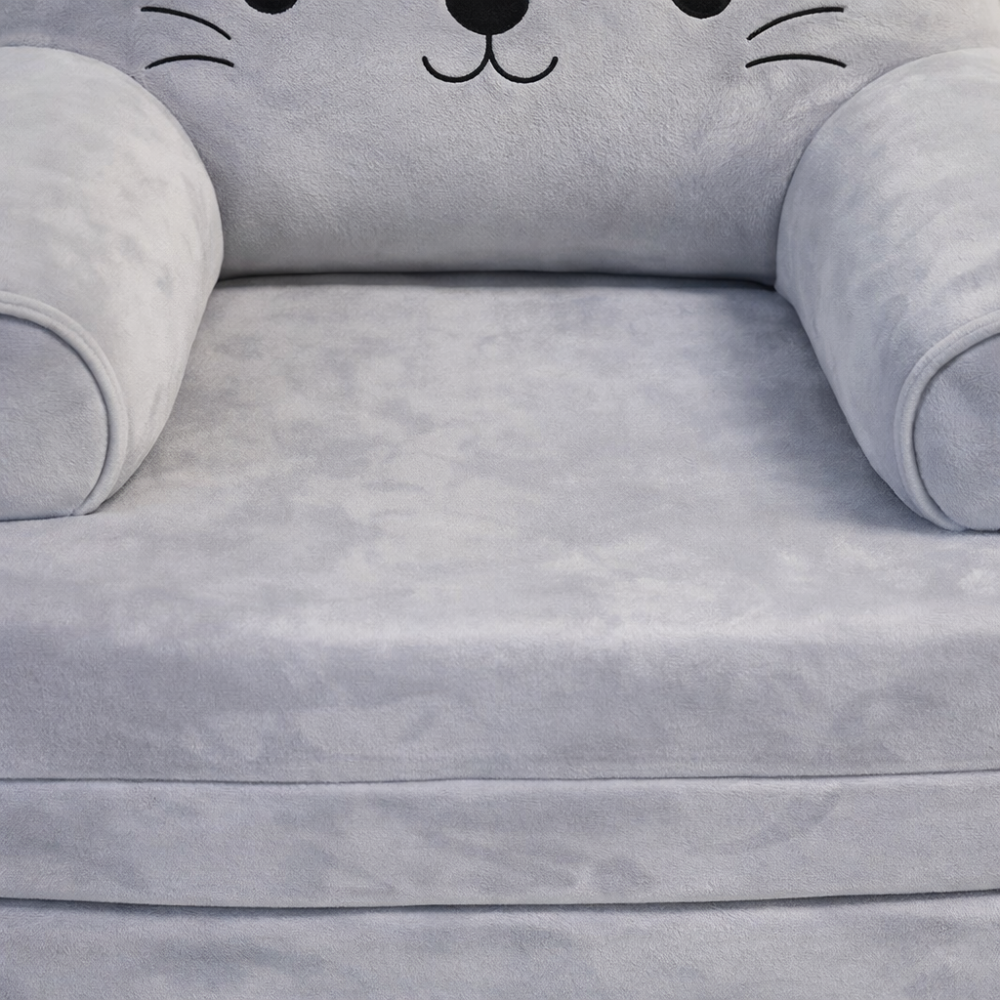 Fotoliu-șezlong de pluș pentru copii în formă de Iepuraș