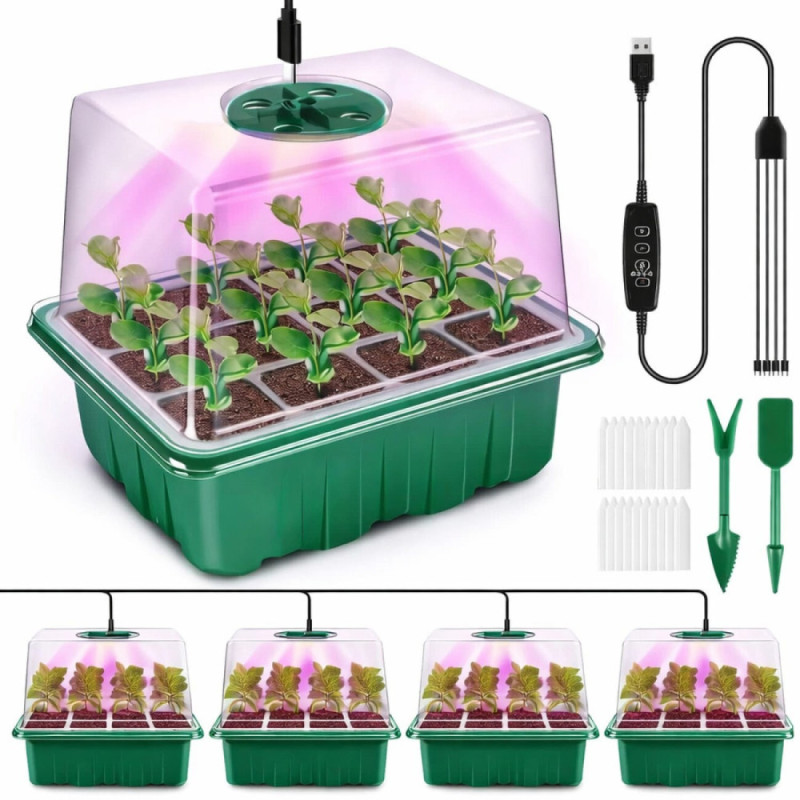 Mini seră pentru copii pentru răsaduri cu iluminare LED și cronometru