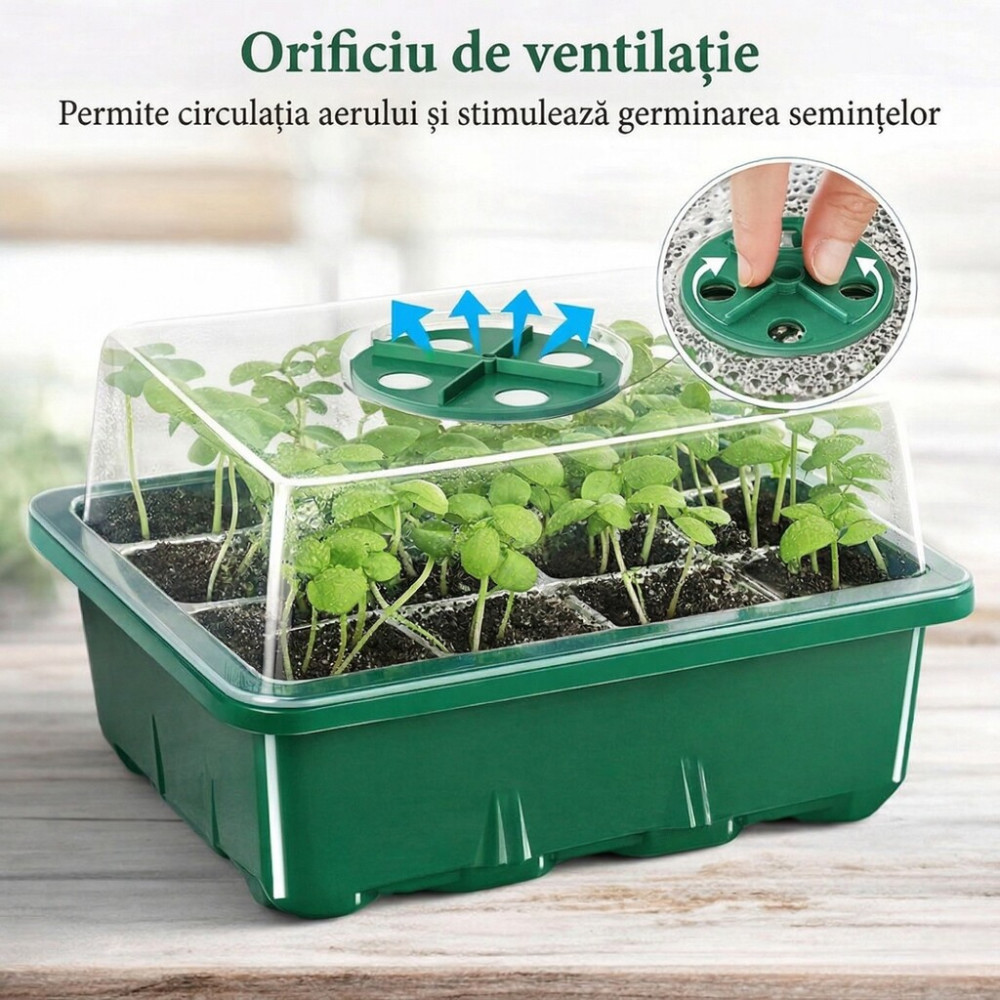 Mini seră pentru copii pentru răsaduri cu iluminare LED și cronometru