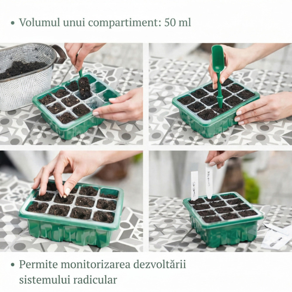 Mini seră pentru copii pentru răsaduri cu iluminare LED și cronometru