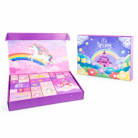 Calendar de advent pentru fete cu bijuterii și accesorii unicorn 24 surprize1